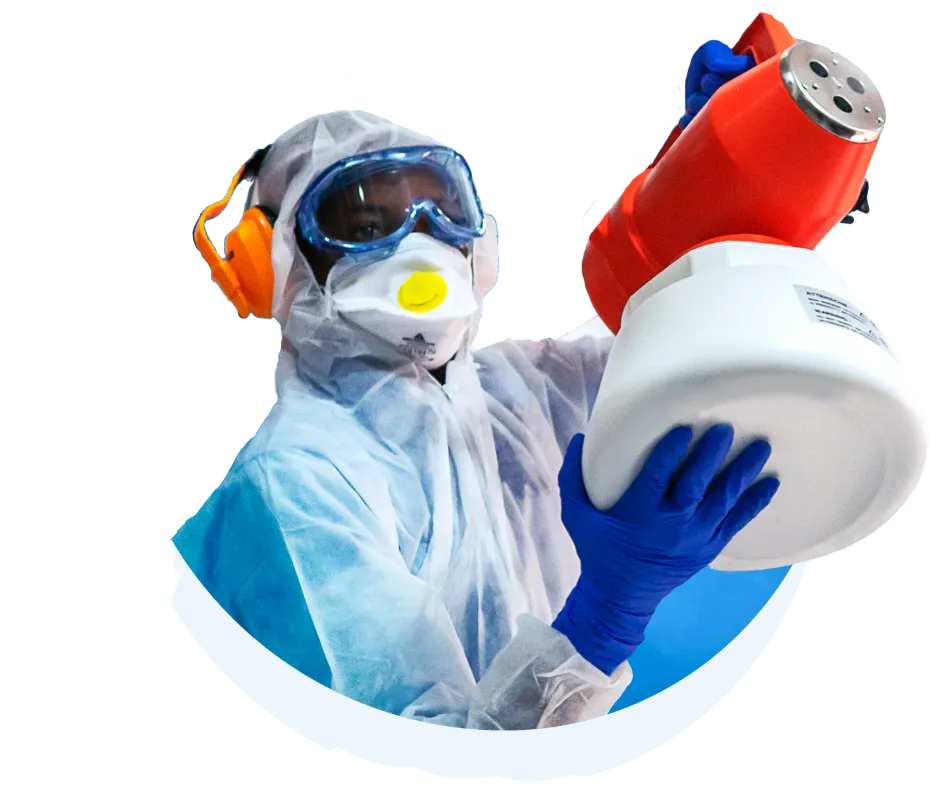 Profissional de higienização.